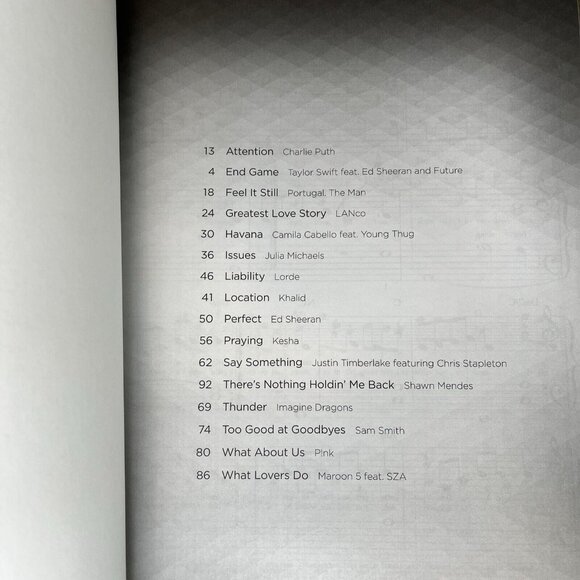 Chart Hits of 2017-2018 for Big Note Piano Songbook / Sheet Music Hal Leonard - Picture 5 of 5